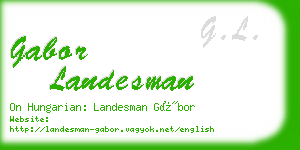 gabor landesman business card